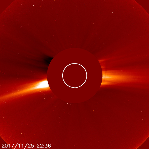 solar image_11-25-2017_2236UT_Flaring on far side of sun_Possible AR arriving.jpg