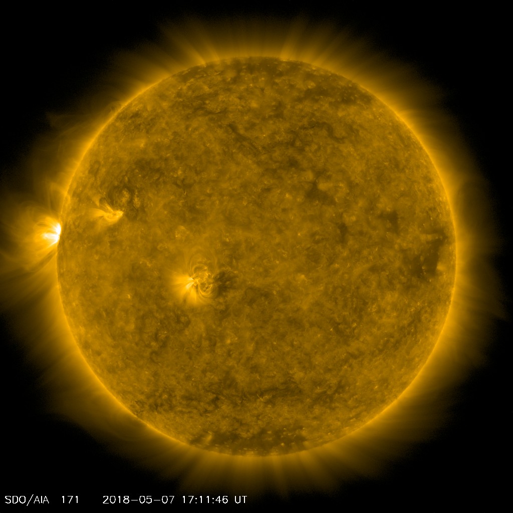 solar image_05-07-2018_AR2708 plus emerging new active region.jpg