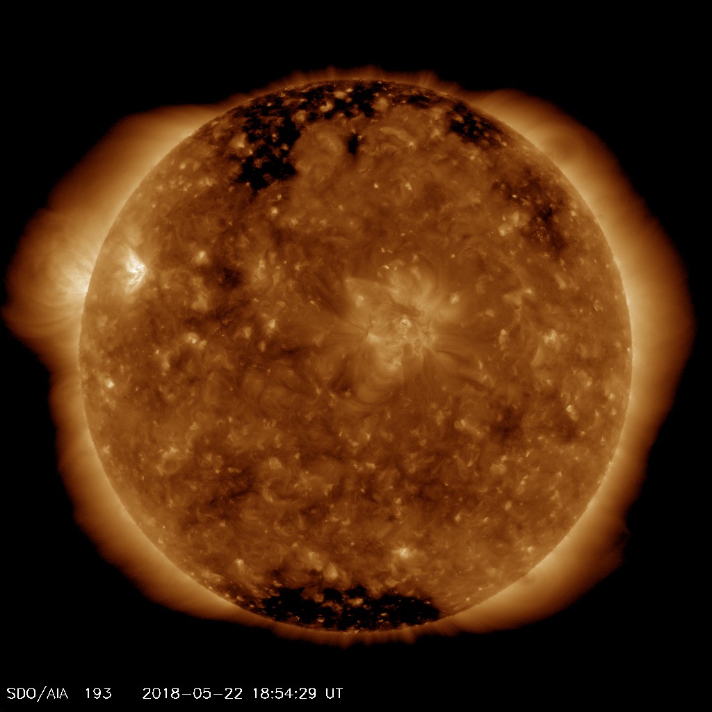 solar image_05-22-2018_Beta 2710 + new active region at East limb.jpg